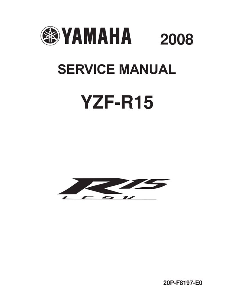 Tài liệu hướng dẫn sửa chữa (Service Manual) - Yamaha YZF-R15 2008