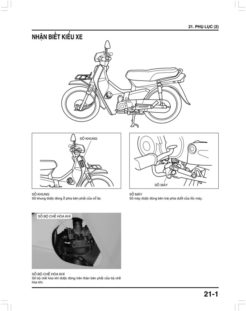 Tài liệu hướng dẫn sửa chữa (Service Manual) - Honda Super Dream 100