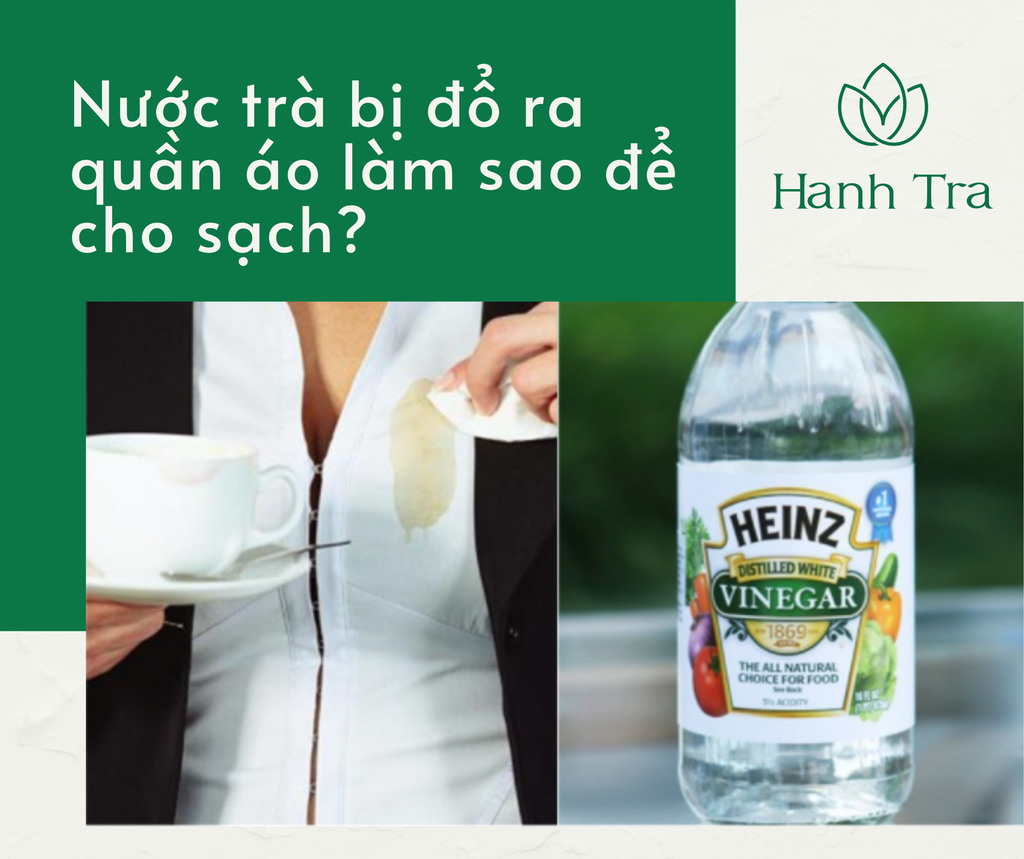 Nước trà bị đổ ra quần áo làm sao để cho sạch?