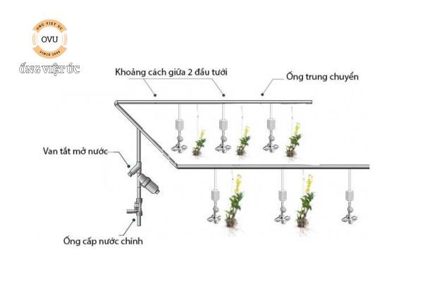 Hệ thống tưới phun mưa tự động hiệu quả, tiết kiệm thời gian