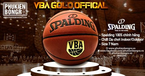 Banh bóng rổ chính hãng Spalding VBA Gold - Bóng thi đấu chính thức giải đấu VBA 2020