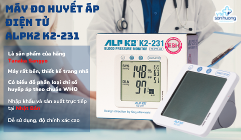 Máy đo huyết áp Alpk2 K2-231 sản xuất trực tiếp tại Nhật Bản
