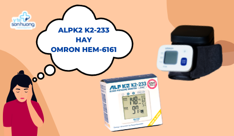 Nên mua máy đo huyết áp điện tử cổ tay nào: ALPK2 K2-233 với OMRON HEM-6161?