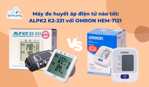 Máy đo huyết áp điện tử bắp tay nào tốt: ALPK2 K2-231 với OMRON HEM-7121 ?