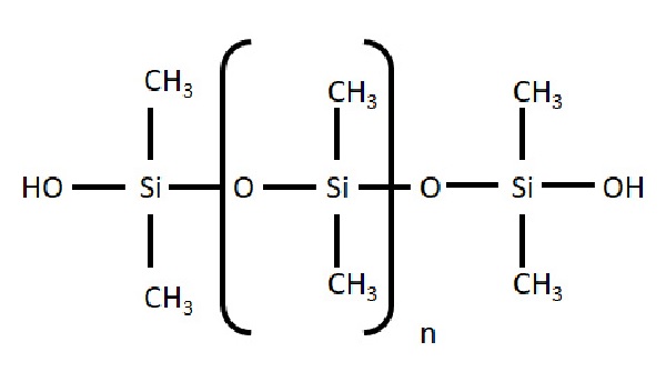 Sơ đồ hóa học của polydimethylsiloxane