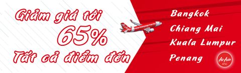 AirAsia khuyến mãi đặc biệt lên đến 65%