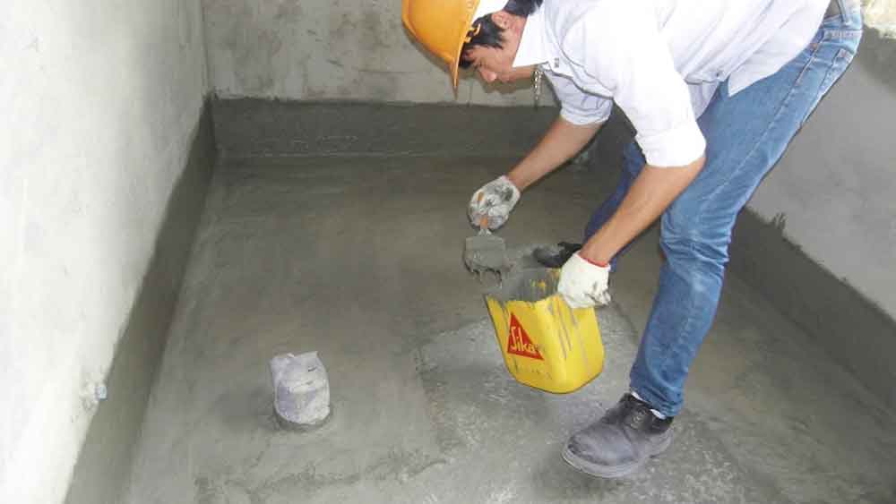 Thi công sika latex TH