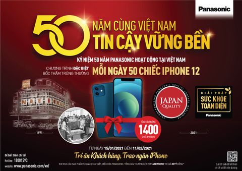 Tri ân khách hàng, trao ngàn iphone với Panasonic Việt Nam
