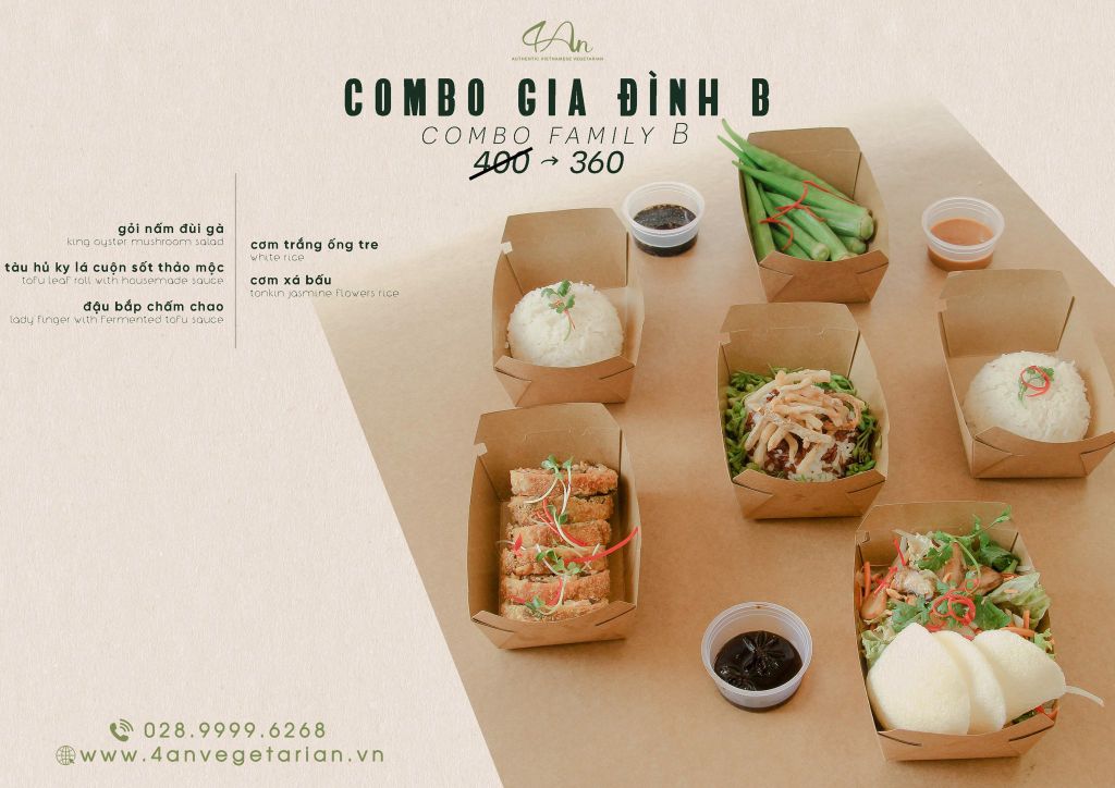 (English below) ĐẶT COMBO 4AN CHO GIA ĐÌNH: TIỆN LỢI, NGON - KHỎE - ĐẸP MỖI NGÀY