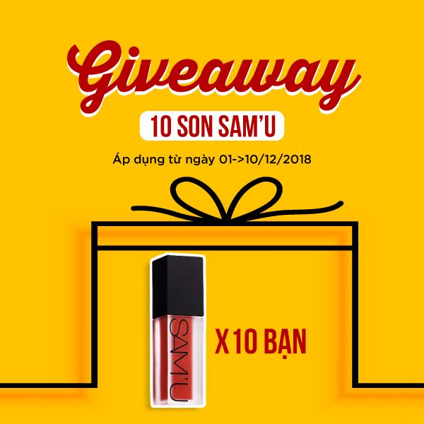 Bici Cosmetics đón những ngày cuối năm với giveaway 10 cây son Son kem lì SAM’U Fluid Matte Lip Tint