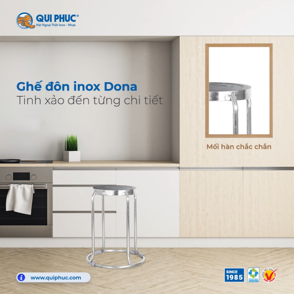 Ghế đôn inox Dona Qui Phúc