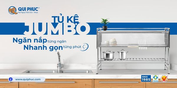 Tủ kệ inox Jumbo Qui Phúc