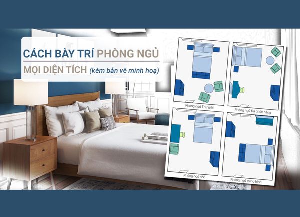 Cách Bày Trí Nội Thất Phòng Ngủ Mọi Diện Tích (Kèm Bản Vẽ Minh Họa)