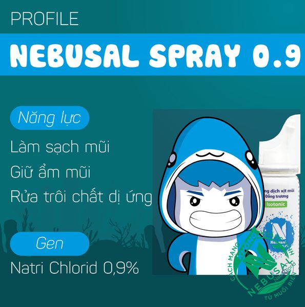 xịt mũi đẳng trương Nebusal Spray 0.9%