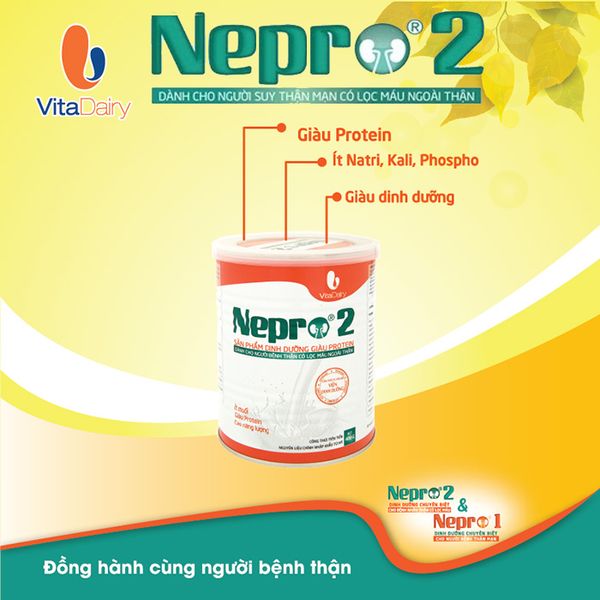 Vitadairy nepro 2 cho người bệnh thận lọc máu