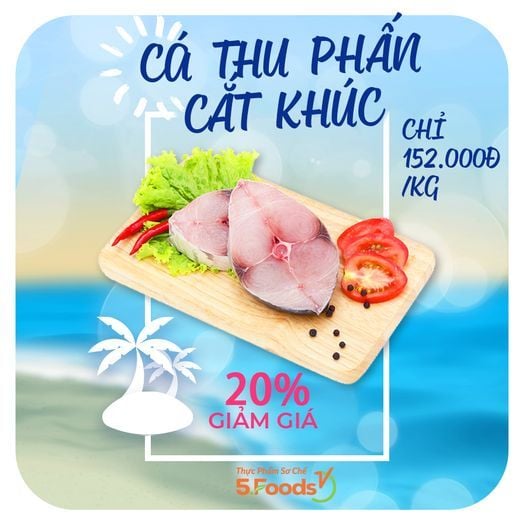 CÁ THU PHẤN CẮT KHÚC - GIẢM GIÁ 20%