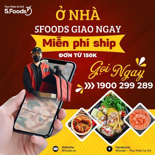 ĐẶT MÓN VỚI 5FOODS - NGẠI GÌ PHÍ SHIP
