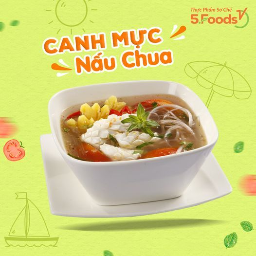 CANH MỰC NẤU CHUA CHO NGÀY HÈ OI NÓNG