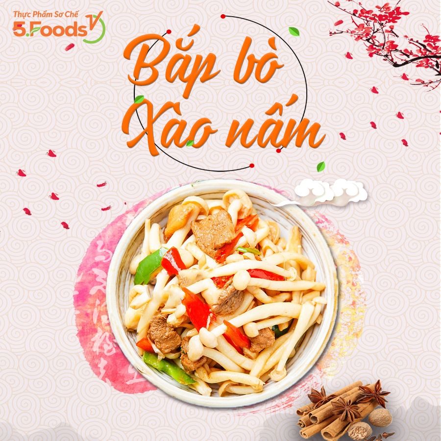 BẮP BÒ XÀO NẤM BỔ SUNG ĐẠM ĐÓN KHÔNG KHÍ LẠNH