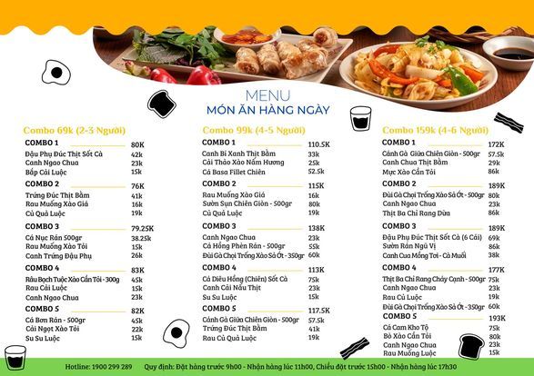 🍛 COMBO MÂM CƠM GIA ĐÌNH HẤP DẪN THỬ LÀ MÊ