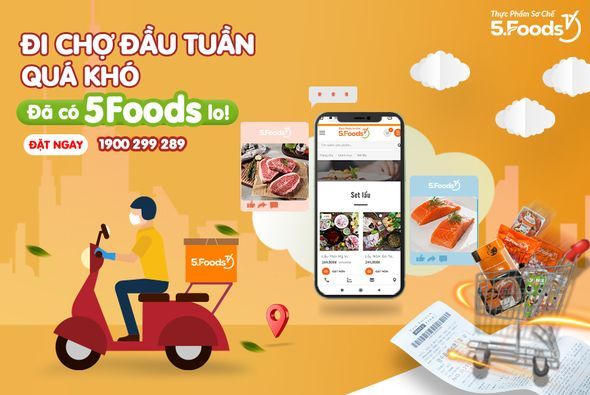 ĐI CHỢ ĐẦU TUẦN QUÁ KHÓ - ĐÃ CÓ 5FOODS LO
