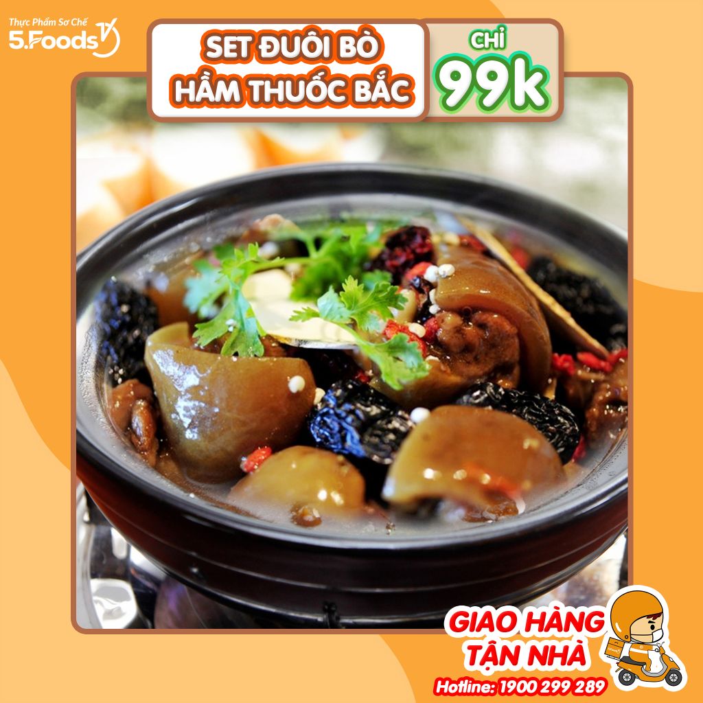 ĐUÔI BÒ HẦM THUỐC BẮC bổ dưỡng chỉ 𝟗𝟗𝐊!!!