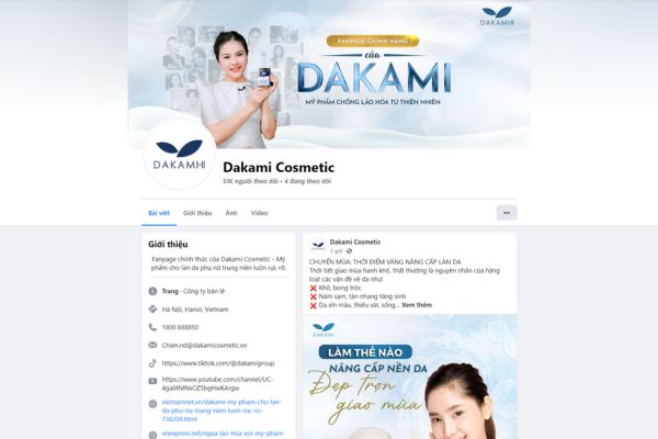 Fanpage Dakami chính hãng