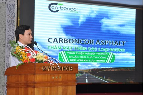 Hội thảo sử dụng vật liệu Carboncor Asphalt để cải tạo nâng cấp mặt đường tại Bình Định