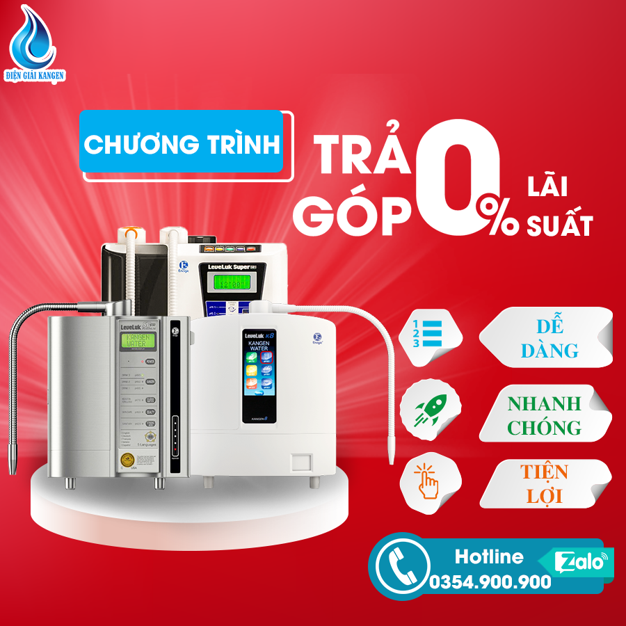 Mua máy lọc nước Kangen TRẢ GÓP 0% lãi suất
