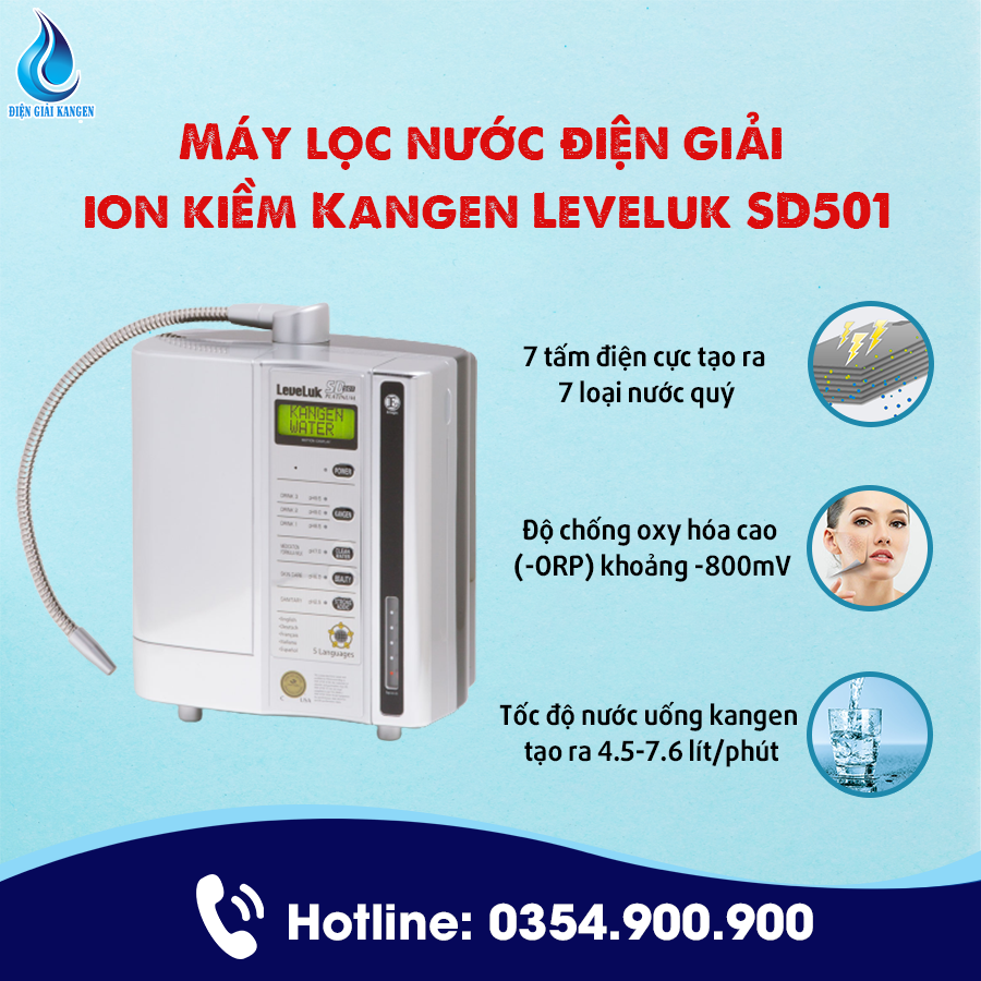 REVIEW Máy lọc nước Kangen Leveluk SD501 Platinum