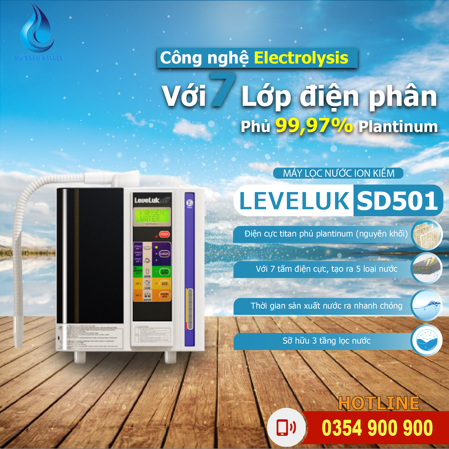 Gía máy lọc nước Kangen Leveluk SD501