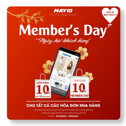 NGÀY 10 HÀNG THÁNG | NGÀY HỘI KHÁCH HÀNG MAY 10