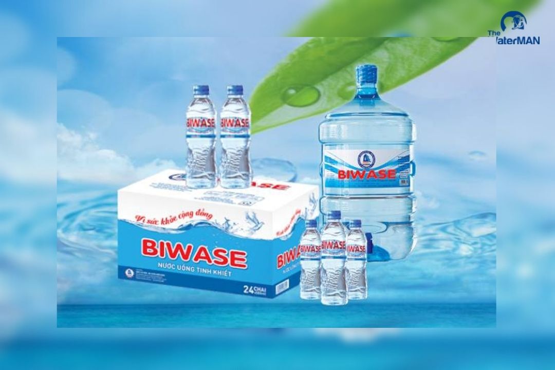 Biwase có cả nước bình và nước đóng chai nhiều dung tích