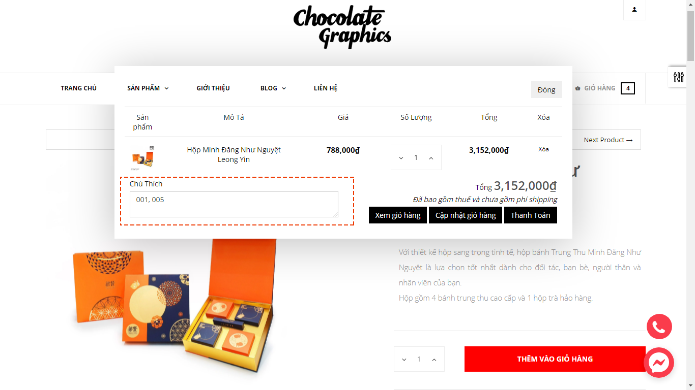 Hướng dẫn đặt hàng trên Chocolate Graphics