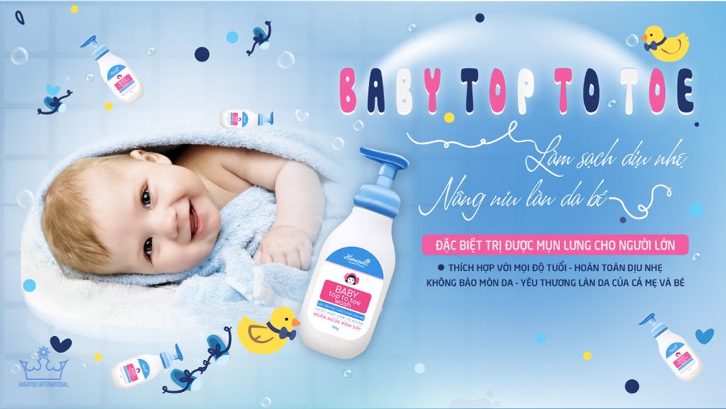 BABY TOP TO TOE WASH - YÊU CHIỀU NÂNG NIU LÀN DA CỦA BÉ