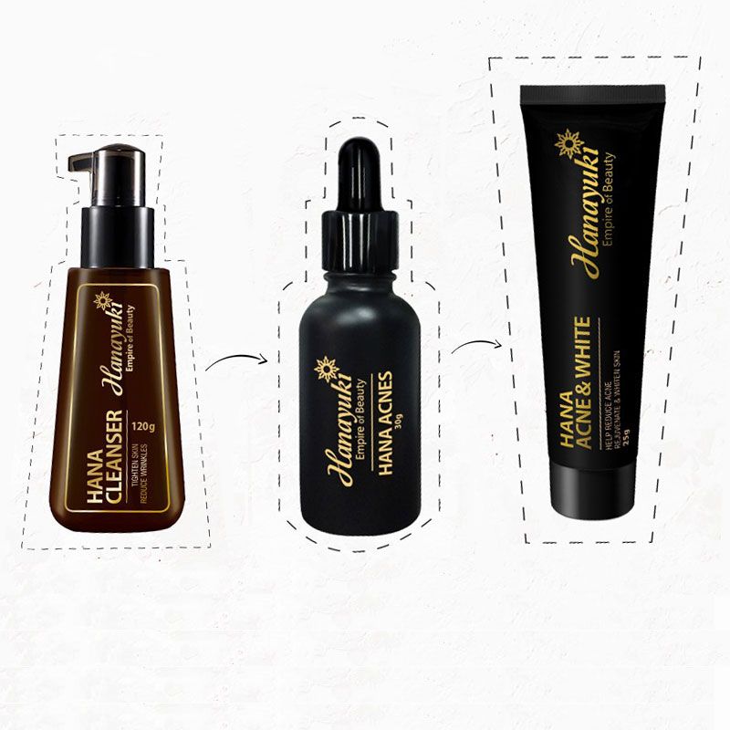 COMBO ĐẶC TRỊ MỤN THÂM HANAYUKI - MỸ PHẨM TRỊ MỤN HOT NHẤT 2021 - ĐẶC TRỊ CÁC LOẠI MỤN CỨNG ĐẦU NHẤT TRẢ LẠI CHO BẠN LÀN DA MỊN MÀNG NHƯ EM BÉ