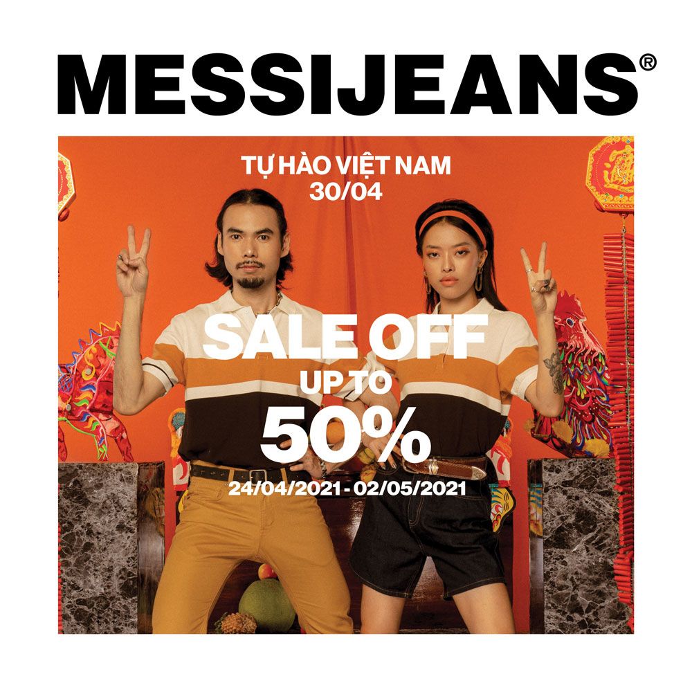 Cùng MessiJeans Tự Hào Chiến Thắng 30/4 - Nhận Ưu Đãi lên đến 50%