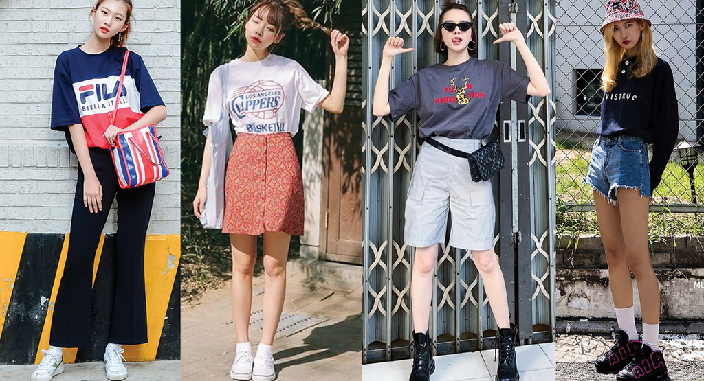 14 Cách Phối Áo Thun Tay Lỡ Phom Rộng Sành Điệu, Thời Thượng Không Thể Bỏ Qua