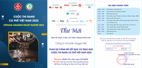 Hygge Cà Phê - Nhà tài trợ Cuộc thi Rang cà phê Việt Nam 2022