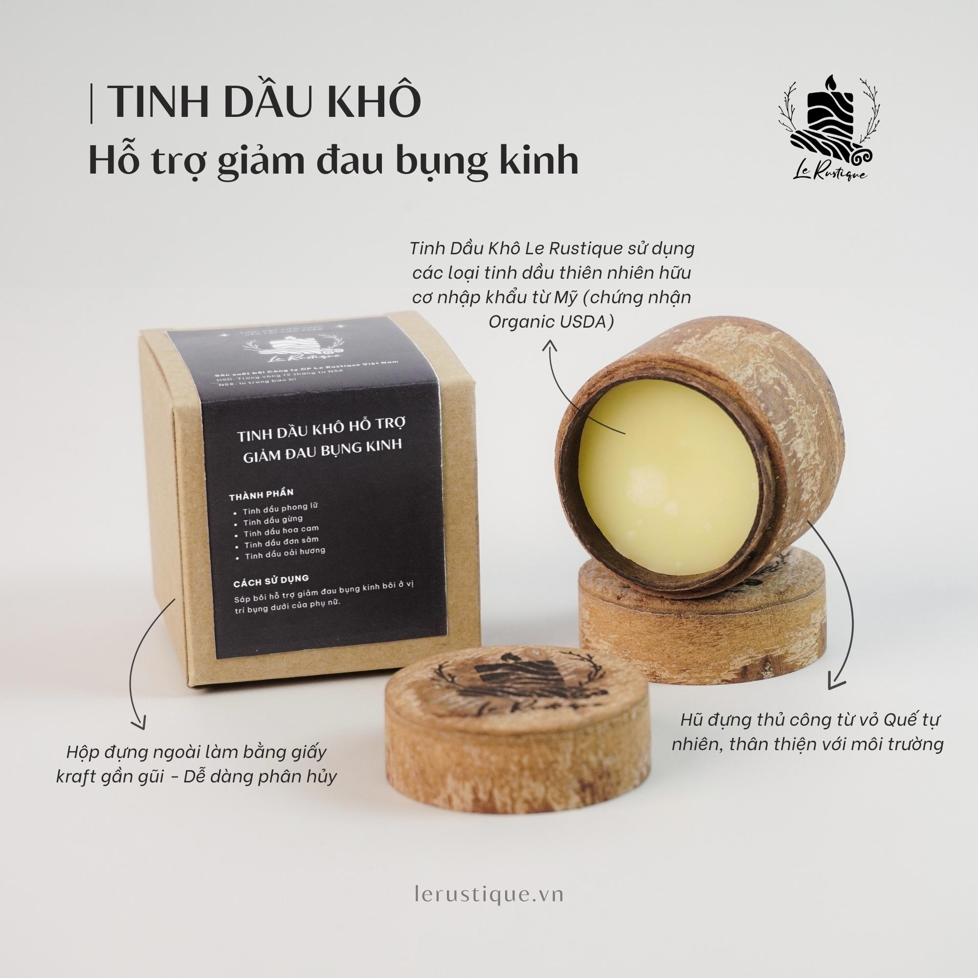 Tinh dầu khô hỗ trợ giảm đau bụng kinh