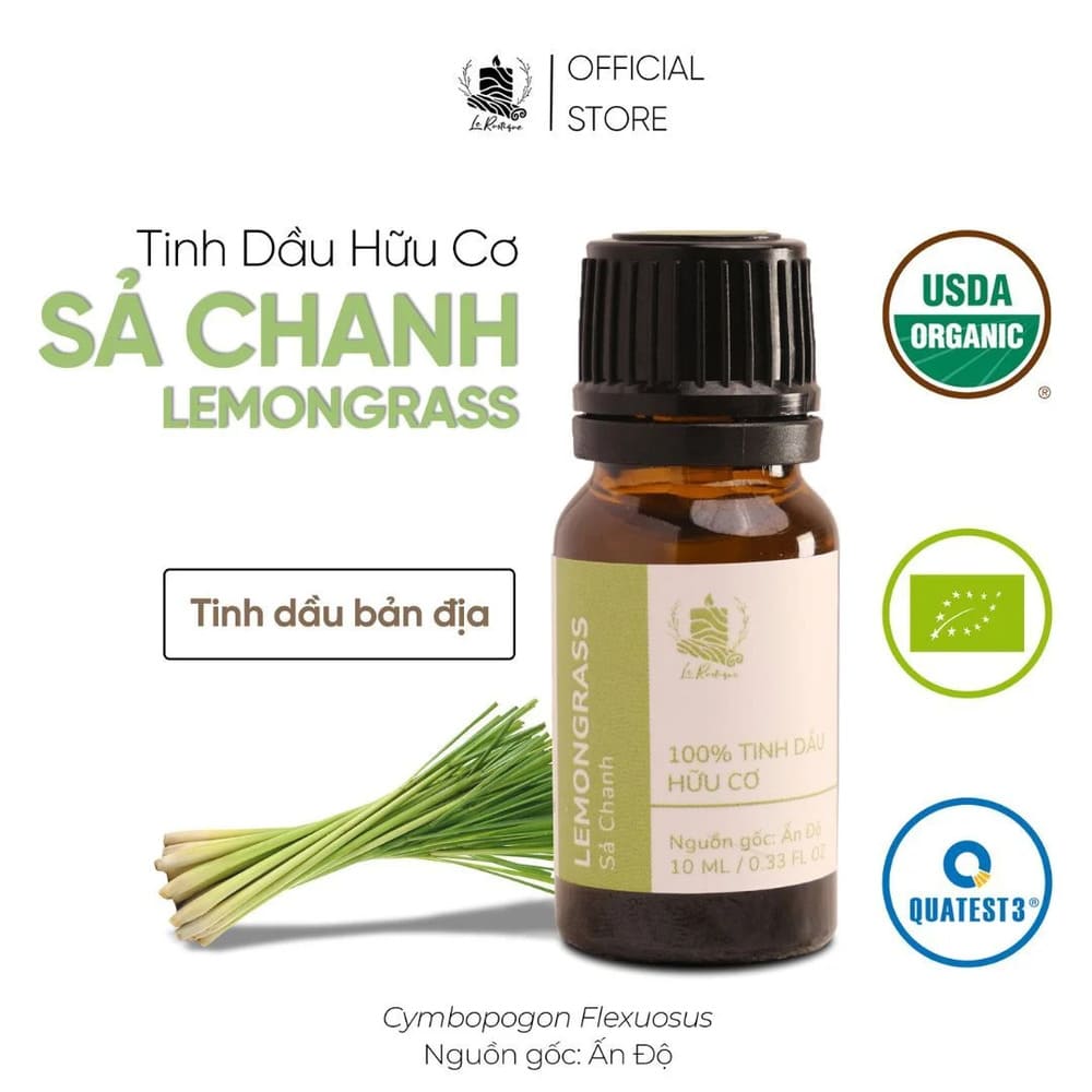 Tinh dầu hữu cơ Sả Chanh