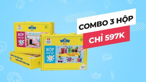 Combo 3 hộp đồ chơi sáng tạo tại nhà cho bé - chỉ 597K