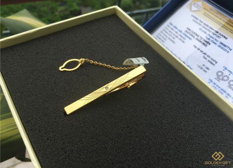 Video về Kẹp cà vạt mạ vàng đính kim cương tự nhiên