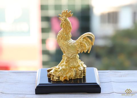 Video về Tượng gà phong thủy mạ vàng 24K