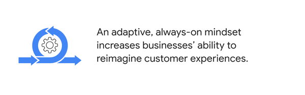 tư duy thích ứng, luôn cập nhật sẽ làm tăng khả năng hình dung lại trải nghiệm của khách hàng cho các doanh nghiệp