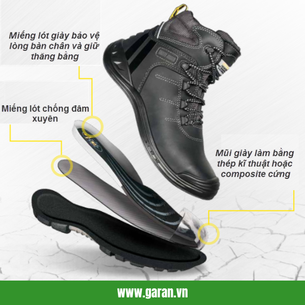 Các loại đế giày bảo hộ: Hướng dẫn chọn theo tính năng
