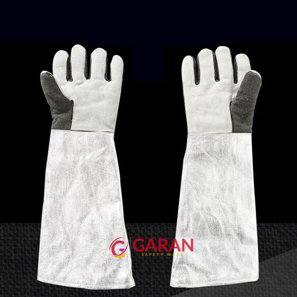 Găng tay chống nhiệt độ cao 800°C phủ lá nhôm + sợi Aramid