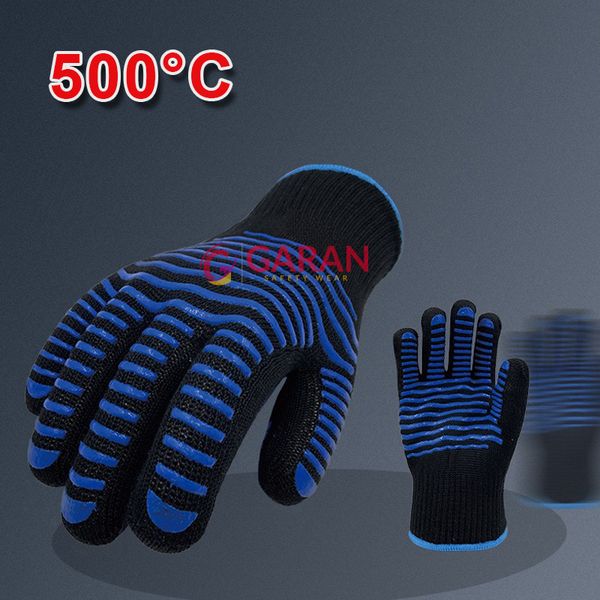 Găng tay silicon chịu nhiệt độ cao 500°C chiều dài 27cm
