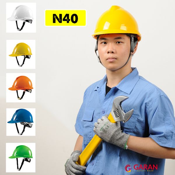 Nón bảo hộ giá rẻ N40 làm từ chất liệu nhựa HDPE