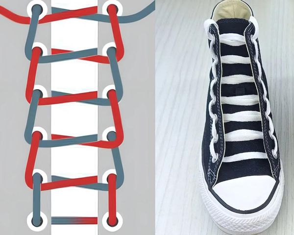 Xỏ dây giày kiểu bậc thang